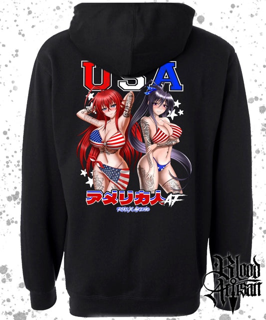 American Rias And Akeno Hoodie