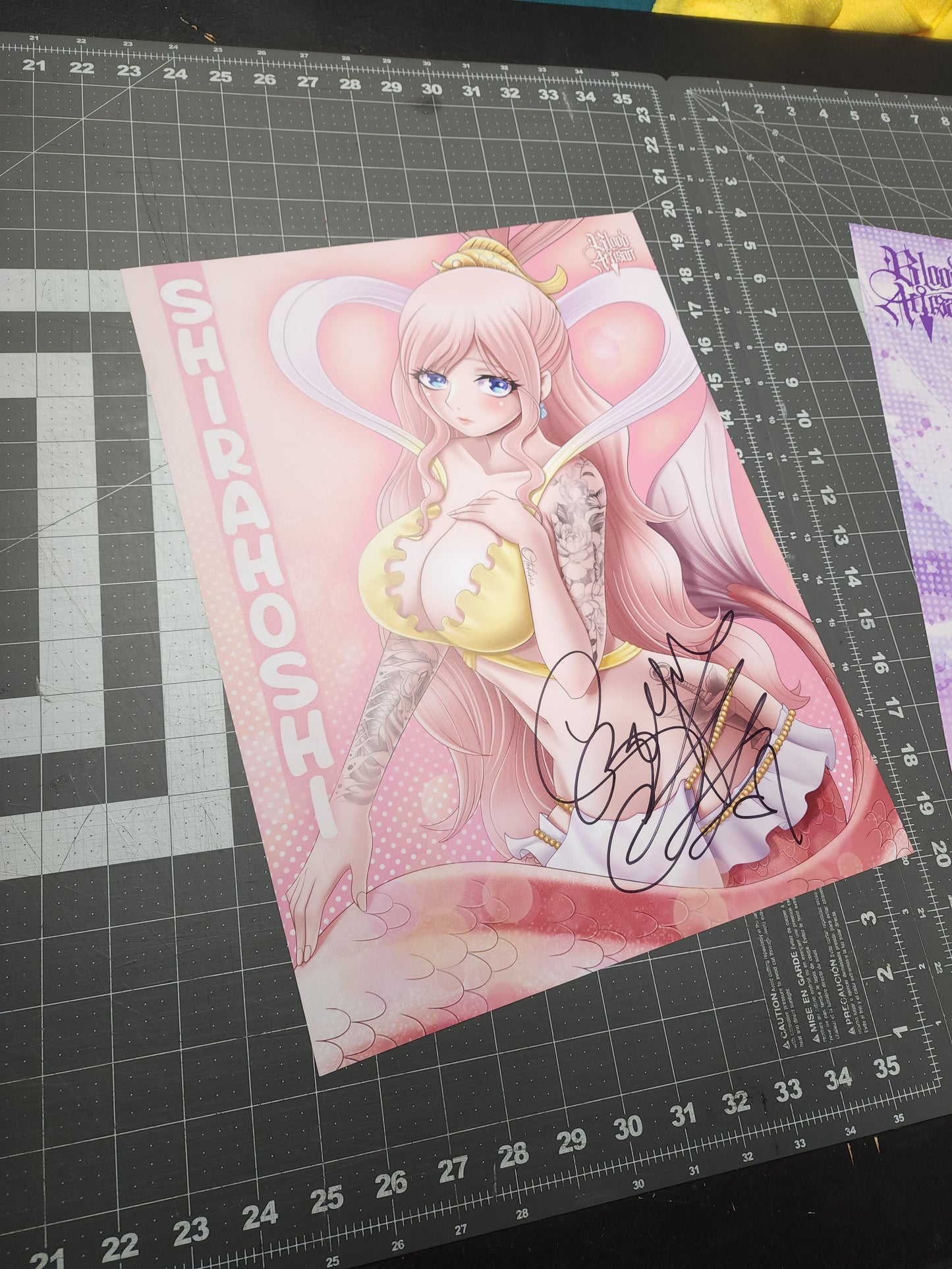 Signed Shirahoshi Print. By Voice Actor Bryn Apprill