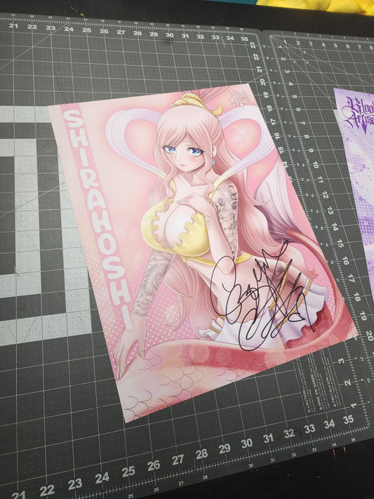Signed Shirahoshi Print. By Voice Actor Bryn Apprill
